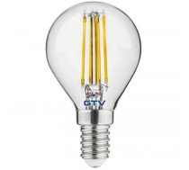 LED spuldze, FILAMENT, A-G, G45, 3000K, E14, 4W, 360°, 420lm, 44mA; LD-G45FLE4-30 GTV (LD-G45FLE4-30)