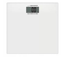 Elektroniskie vannas svari 180 kg 100 g precizitāte LCD displejs rūdīta stikla platforma balti EBS002W Esperanza (EBS002W)