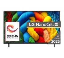 LG televizors 43NANO80A3B 43" 4K Ultra HD, 3840 x 2160, DVB-C, DVB-S, DVB-S2, DVB-T2, Wi-Fi, Ethernet LAN, Bluetooth 5.1, Smart TV (43NANO80A3B)