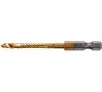 HEX frēzēšanas urbis metālam 4,0 mm HSS TiN 1/4" fiksātors 58–62 HRC cietība garums 40 mm YATO YT-44821 (YT-44821)