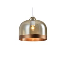 Griestu lampa LATI, dzintara stikls, Ø23,5 cm, E27, OS-LATI-43-DEC, GTV (OS-LATI-43-DEC)