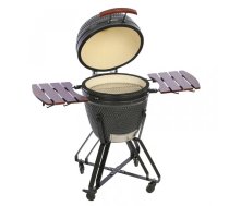 Grils Kamado keramikas ogļu 21″ ar piederumiem Kamado Classic 21″ Ø 55 cm keramikas korpuss divu zonu gatavošana TBG21GRAY-01 Tumši pelēks TunaBone (TBG21GRAY-01)