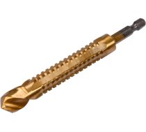 HEX frēzēšanas urbis metālam 6,5 mm HSS TiN 1/4" fiksātors 58–62 HRC cietība garums 54 mm TOYA YT-44824 (YT-44831)
