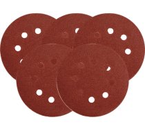 Smilšpapīra disks ekscentra slīpmašīnām metālam un kokam 125 mm P120 5 gab YT-83455 Yato (YT-83455)