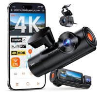 Vantrue N4 Pro S 3-kanālu videoierakstītājs 4K 3840×2160 priekšējā + 1080 p salons + 2.5K aizmugure Sony STARVIS 2 HDR PlatePix™ GPS žurnāls 5 GHz Wi-Fi G-sensora 3.19″ ekrāns Parkošanās režīms microSD līdz 1 TB Melns (N4 PRO S)