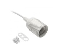 E27 patrona, AC220-240V, max. 60W, 2x0.75mm, 2.16cm, balta, GZ-E27000-00 GTV (GZ-E27000-00)