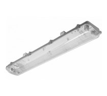 Hermētisks griestu gaismeklis LED 218, T8 LED-J, G13, IP65, ABS/PS, pelēks; GT-HER2X18-00 G-TECH (GT-HER2X18-00)