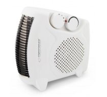 Esperanza EHH004 elektriskais ventilatora sildītājs 1000/2000 W regulējams termostats mehāniskā vadība pārnēsājams melni-balts (EHH004)