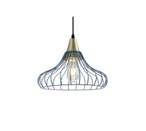 Griestu lampa LOTTE, zila, metāla stiepļu abažūrs, Ø33 cm, OS-LOT-25-DEC (OS-LOT-25-DEC)