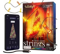 Ziemassvētku eglītei un dekoram viedā LED gaismas virtene 6m Candies sveces formas 100 RGB diodes caurspīdīgs vads USB-C TWKC100RGB-T Twinkly (TWKC100RGB-T)
