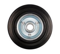 Melnā gumijas fiksētais ritenis 100mm, VOREL, 87452, 60 kg slodze, bez bremzēm (87452)