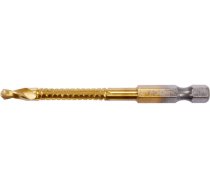 HEX frēzēšanas urbis metālam 5,0 mm HSS TiN 1/4" fiksātors 58–62 HRC cietība garums 50 mm YATO YT-44822 (YT-44822)