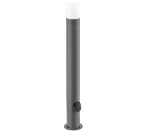 Dārza gaismeklis ar kontaktligzdu CORTA-P 80, E27, 25W, IP44, AC220-240V, kontakligzda-3000W, grafīta; OS-CORP80G-30 GTV (OS-CORP80G-30)