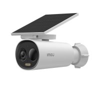 IMOU Cell 3C AIO IPC-K9DCP-3T0WE-V2 āra Wi-Fi IP kamera ar integrētu saules paneli 3 MP 2304×1296 QHD 5000 mAh akumulators USB-C uzlāde IP66 PIR cilvēku noteikšana Smart Full-Color nakts redzamība līdz 15 m divvirzienu audio iebūvēta sirēna microSD līdz 2