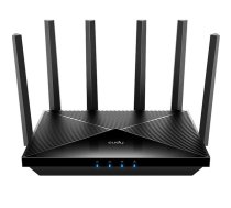 Cudy WR6500 BE6500 divjoslu gigabitu Wi-Fi 7 maršrutētājs ar EasyMesh un MU-MIMO, melns (WR6500)