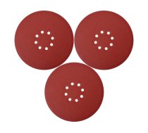 Smilšpapīra disks ekscentra slīpmašīnām metālam un kokam 225 mm P180 8 caurumi 3 gab YT-83476 Yato (YT-83476)