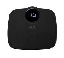 Elektroniskie vannas svari ar maksimālo slodzi 180 kg 100 g precizitāti un ķermeņa masas indeksa BMI mērīšanas funkciju melni AD8172B Adler (AD 8172 black)
