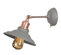 Sienas gaismeklis ar slēdzi LORET, 8229, AC220-240V,1xE27, 40W, 20cm, pelēks; OS-LORW-E27-15-DEC GTV (OS-LORW-E27-15-DEC)