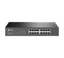 Tīkla pārslēdzējs 16 × Gigabit RJ45 unmanaged TL-SG1016D 16 × 10/100/1000 Mbps Auto MDI MDIX galda plaukta montāža Melna TP-Link (TL-SG1016D)