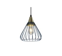 Griestu lampa TESS, metāla abažūrs, zils, Ø24 cm, OS-TESS-25-DEC (OS-TESS-25-DEC)