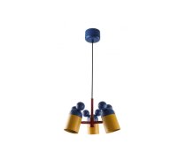 Bērnu griestu lampa MOUSE II, regulējams gaismas leņķis, 3E27, 25W, 30 cm, tumši zila/dzeltena, OS-MOUS-27-DEC (OS-MOUS-27-DEC)