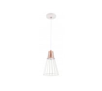 Griestu lampa KALIOPE, balta/sudraba, metāla abažūrs, diametrs 18 cm, OS-KAL-E27-03-DEC (OS-KAL-E27-03-DEC)