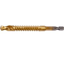 HEX frēzēšanas urbis metālam 9,0 mm HSS TiN 1/4" fiksātors 58–62 HRC cietība garums 90 mm YATO YT-44827 (YT-44827)