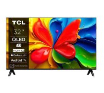 TCL televizors 32V4C, 32", 1366 x 768, HD, QLED, plakanas, PPI 600, DVB-S2, DVB-T2, DVB-C, Wi-Fi, Ethernet LAN, melns (32V4C)