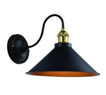 Sienas lampa MANI 1, 4052, AC220-240V,1xE27, IP20, 22cm, melns/zelta; OS-MANI1-11-DEC GTV (OS-MANI1-11-DEC)