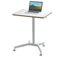 Neliels elektriskais LEITZ ERGO galds 80x60, balts (350-01834)