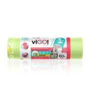 Atkritumu maisi viGO! Spring, ar citronu aromātu, LD, aizvelkami, 60l, 64x71cm, 30mk, 10gab (400-08840)