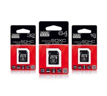 Atmiņas karte GOODRAM microSDXC 64GB class 10 UHS I + adapteris (250-04428)