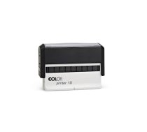Zīmogs COLOP Printer 15, melns korpuss, zils spilventiņš (650-00138)