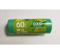 Atkritumu maisi BIO, zaļi, HDPE, 60L, 60x70cm 13mk, 25 gab. (400-10520)