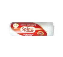 Atkritumu maisi SPINO, tilpums 60 L, 15 gab., 15 mkr, HDPE, 64 x 84 cm, baltā krāsā (400-01925)