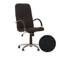 Biroja krēsls NOWY STYL MANAGER Tilt CHR68, melnas ādas imitācija (350-01012)