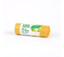 Atkritumu maisi SORTEX, tilpums 120 L, 10 gab., 35 mkr, dzelteni, LDPE, 70 x 100 cm (400-03470)
