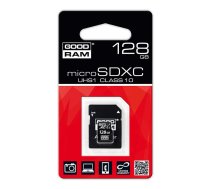 Atmiņas karte GOODRAM microSDHC 128GB class 10 UHS I + adapteris (250-04429)