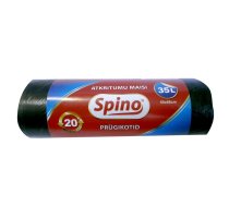 Atkritumu maisi SPINO, tilpums 35 L, 20 gab., 10 mkr, HDPE, 55 x 68 cm, melnā krāsā (400-01350)