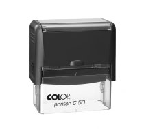 Zīmogs COLOP Printer C50 melns korpuss, zils spilventiņš (650-03700)