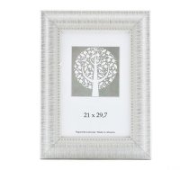 Foto rāmis, plastmasas, A4, 21x29,7 cm, baltā krāsā, ar ornamentu (200-11385)