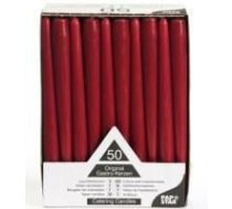 Galda sveces, D 2,2 x 25 cm, bordo, 50 gab. (400-08287)