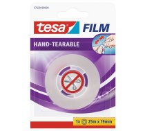 Pašlīmējoša lente tesafilm® Hand-Tearable, caurspīdīga, 25m x 19mm (200-13223)