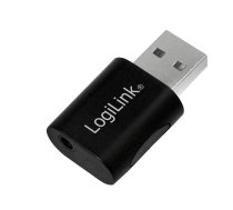 Logilink UA0299 USB 2.0 Adapter Audio USB-A/M līdz 3,5 mm 4-Pin/F Black. (250-08729)