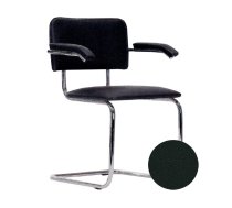 Krēsls NOWY STYL SYLWIA ARM V-4, melnas ādas imitācija (350-00057)