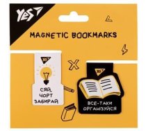 Magnētiskā grāmatzīme YES "Keep it easy!", 2 gab, balts un melns (550-06510)