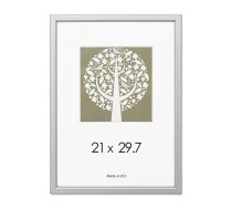 Foto rāmis, plastmasas, A4, 21x29,7 cm, sudraba krāsā (200-13775)