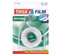 Pašlīmējoša lente tesafilm® Invisible, caurspīdīga 33m x 19mm + 1 turētājs (200-13215)