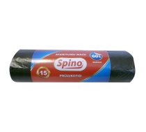 Atkritumu maisi SPINO, tilpums 60 L, 15 gab., 12 mkr, HDPE, 64 x 84 cm, melnā krāsā (400-01291)