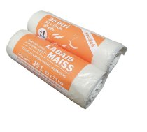 Atkritumu maisi LABAIS MAISS LDPE, smalkie, 35l, balti, 52x72cm, 10mk, 20gab (400-10497)